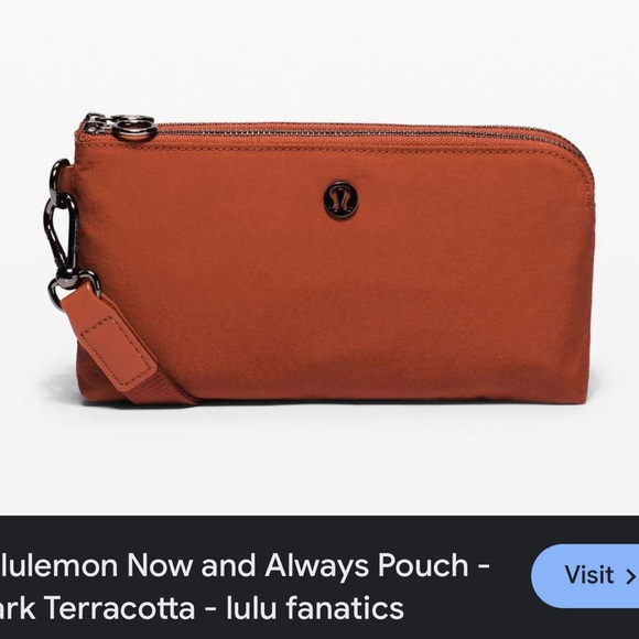 lululemon athletica Handbags - 🍋Lululemon Now and Always Pouch
Dark Terracotta - Excellent Condition Like New